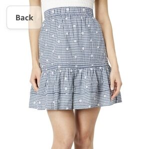 Madewell Embroidered Tiered Pull-On Mini Skirt. Plus 1x